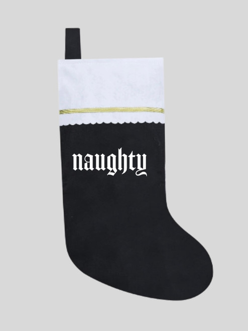 Gothic Christmas Stocking: Naughty Gothic Christmas Stocking: Naughty