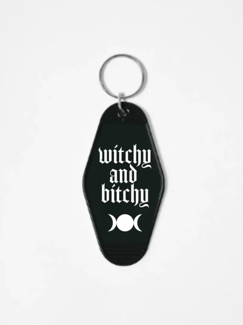 Gothic Motel Keychain: Witchy and Bitchy Gothic Motel Keychain: Witchy and Bitchy