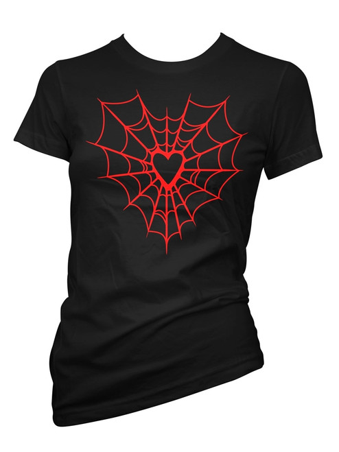 Pinky Star Red Heart Web T-Shirt Pinky Star Red Heart Web T-Shirt