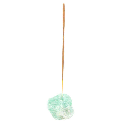 Green Fluorite Cleansing Crystal Incense Stick Holder Green Fluorite Cleansing Crystal Incense Stick Holder