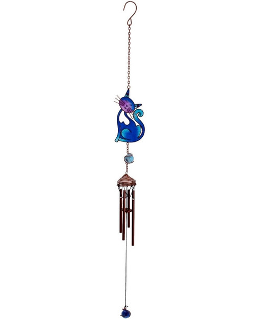 Blue Slinky Smiling Cat Windchime Blue Slinky Smiling Cat Windchime