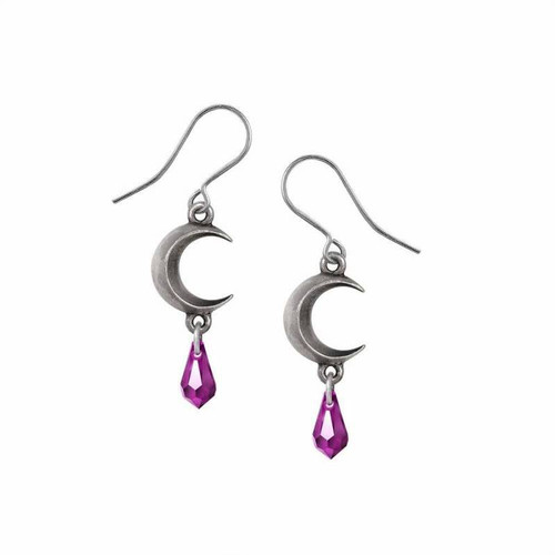 Alchemy Gothic - Tears Of The Moon Earrings:  Amethyst