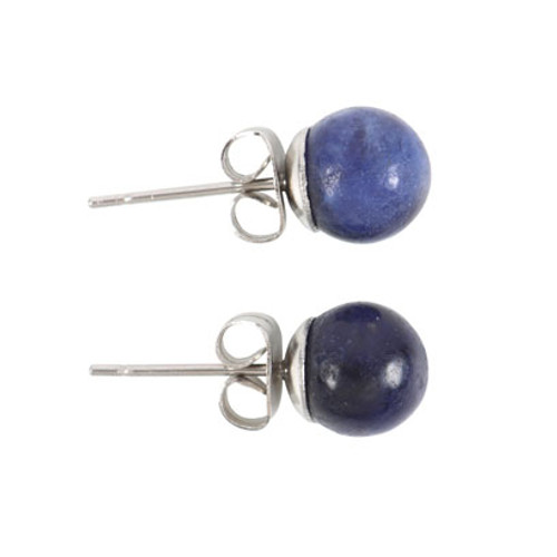 Crystal Stud Earrings: Sodalite - Intuition Crystal Stud Earrings: Sodalite - Intuition