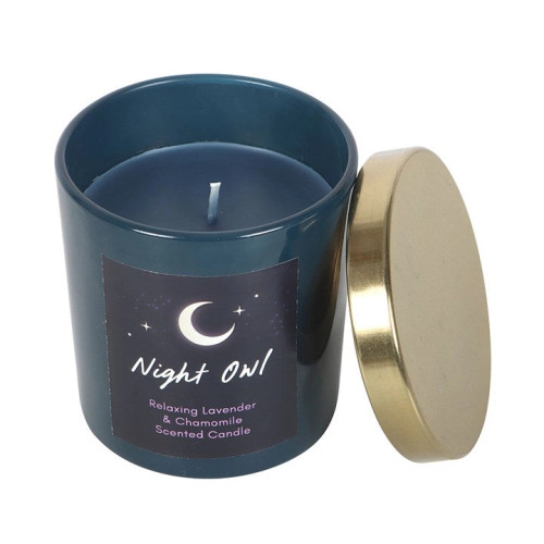 Night Owl Candle: Lavender and Chamomile Scented Night Owl Candle: Lavender and Chamomile Scented