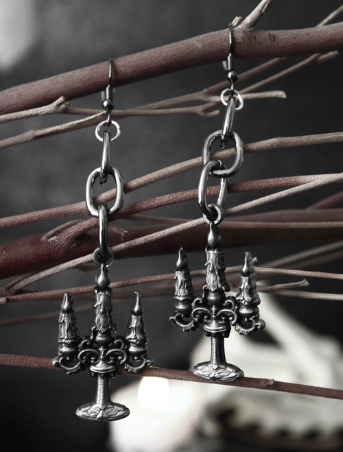 The Pretty Cult Black Mass Candelabra Earrings