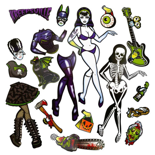 Kreepsville 666 Dress Up Magnet Set: Ghoul Gal