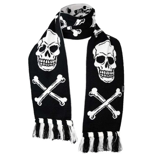 Kreepsville 666 Skull Crossbones Knit Scarf - Suicide Glam Australia