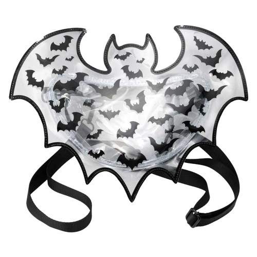 Kreepsville 666 Clear Bat Shaped Convertible Backpack / Handbag
