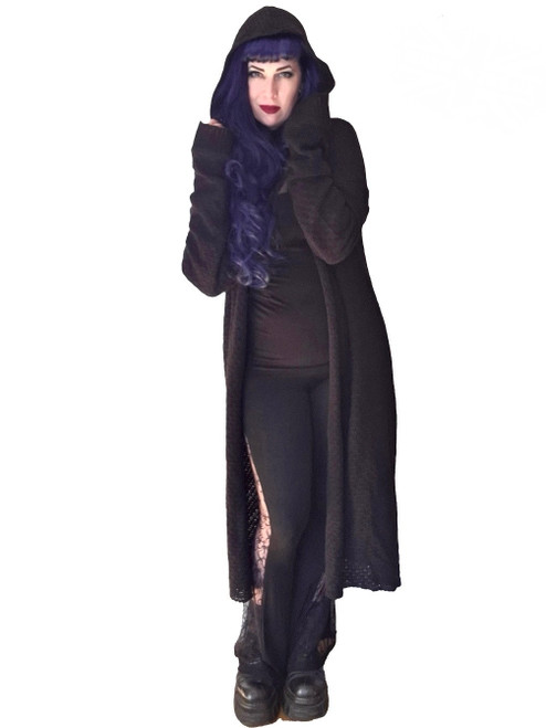 Necessary Evil Athena Long Hooded Cardigan - Small to 4XL