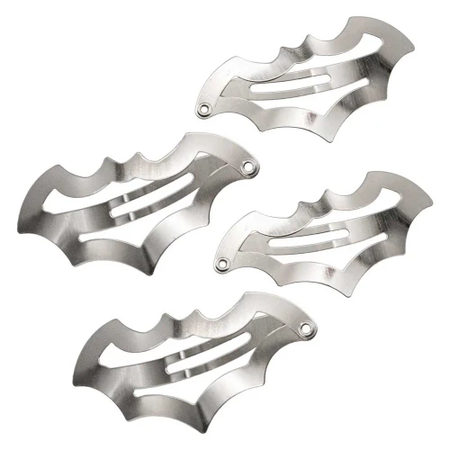 Kreepsville 666 Bat Snap Hair Clips: Silver