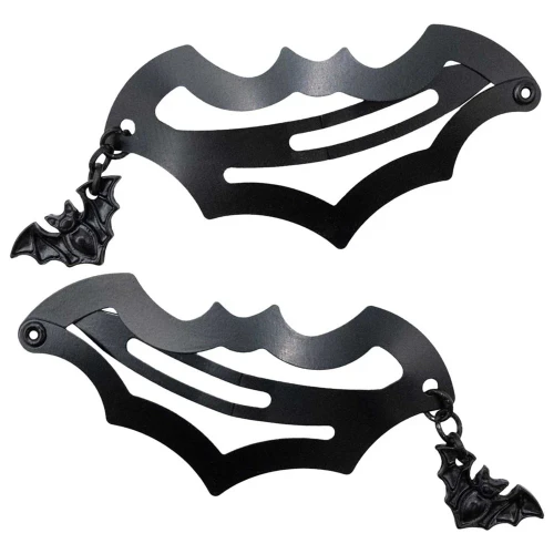 Kreepsville 666 Bat Snap Hair Clips: Black Bat Charm