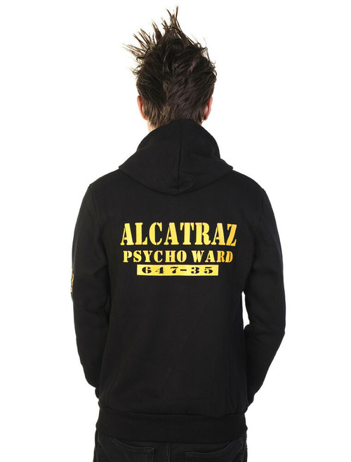 Banned Alcatraz Zip Up Hoodie: Black - Large Banned Alcatraz Zip Up Hoodie: Black - Large