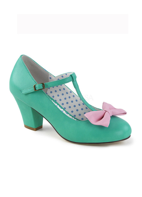 Pin Up Couture Wiggle Bow Heels: Pink 