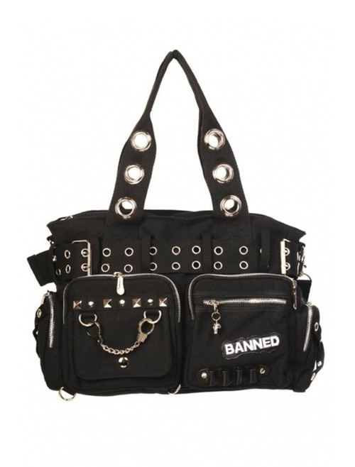 Banned Handcuff Handbag: Black Banned Handcuff Handbag: Black