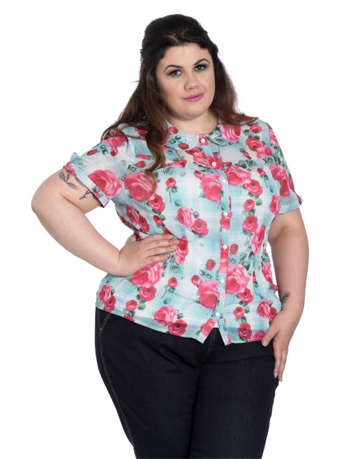 Hell Bunny Suzannah Blouse - 2XL