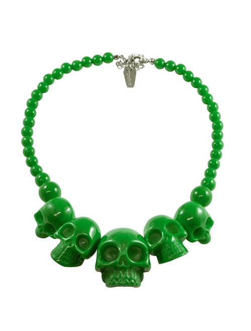 Kreepsville 666 Skull Collection Necklace: Black - Suicide Glam Australia