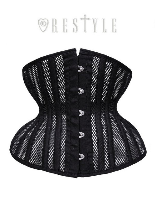 Restyle Underbust Corset: Black Mesh