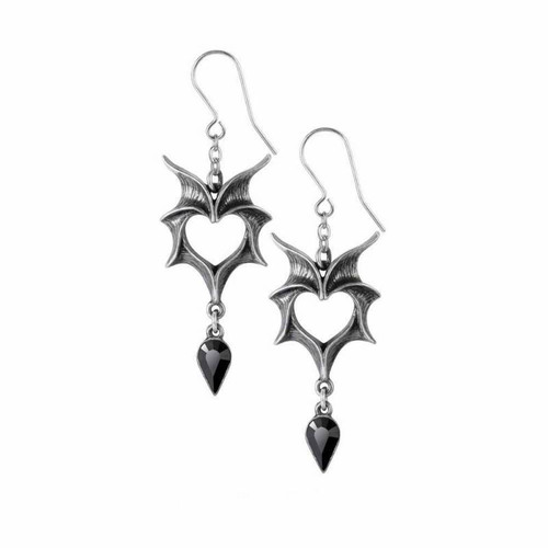 Alchemy Gothic - Love Bats Dropper Earrings Alchemy Gothic - Love Bats Dropper Earrings
