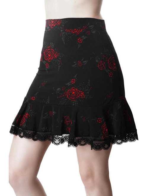 Killstar Dark Lover High Waisted Skirt - Small and 2XL - Suicide Glam  Australia