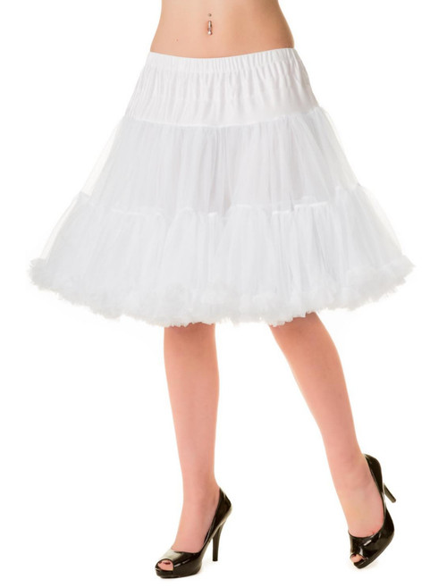 Banned Walkabout 20" Petticoat: White Banned Walkabout 20" Petticoat: White
