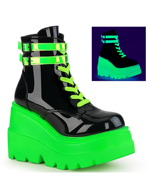 bright green boots