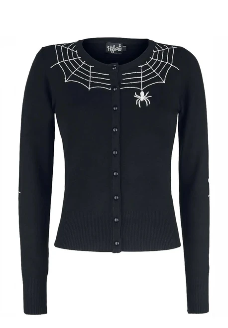 Hell Bunny Spider Cardigan: Blackout - XL to 6XL