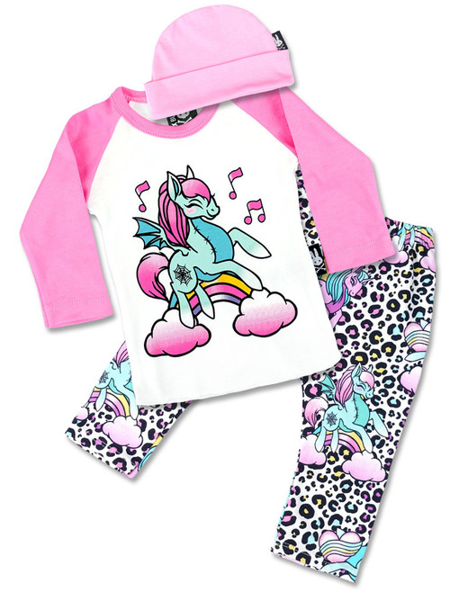 Six Bunnies Baby Pyjama Set: Unicorn Party
