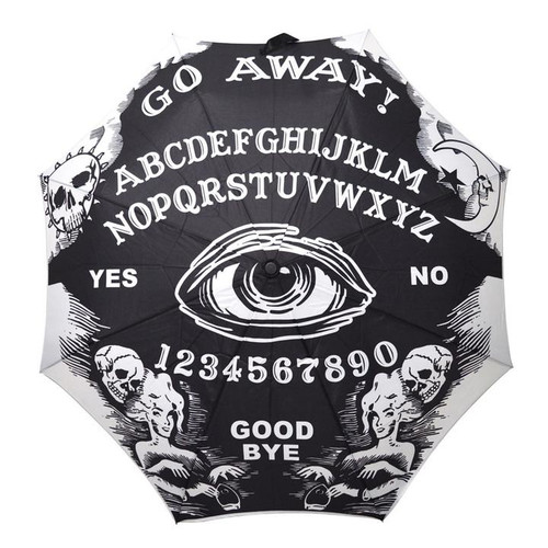 Kreepsville 666 Skull Handle Umbrella: Go Away Ouija Kreepsville 666 Skull Handle Umbrella: Go Away Ouija