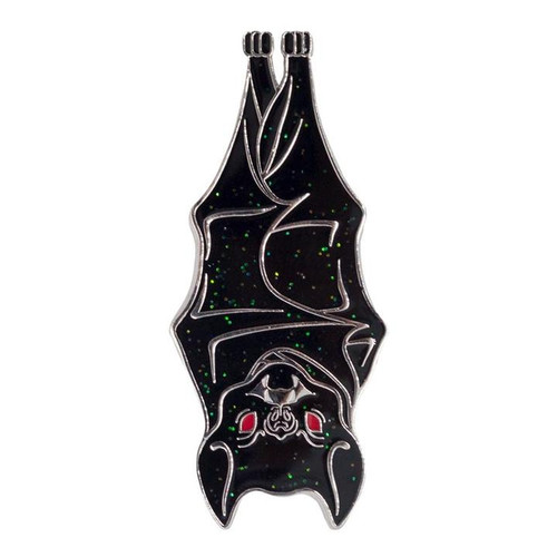 Kreepsville 666 Hanging Bat Glitter Enamel Pin