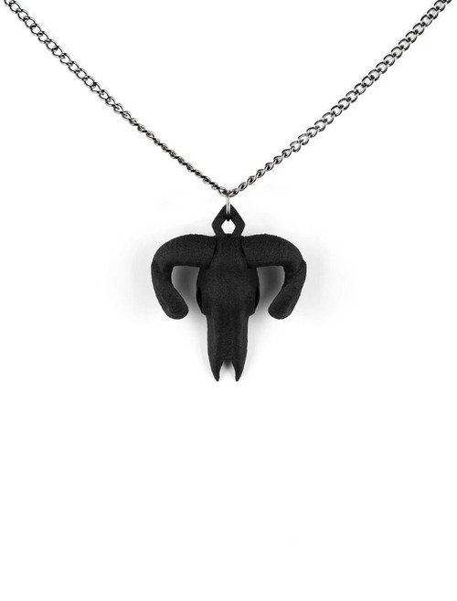 Rogue + Wolf Ram Skull Necklace: Black Rogue + Wolf Ram Skull Necklace: Black