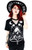 Restyle V-Neck Choker Top: Witch With Cats Restyle V-Neck Choker Top: Witch With Cats