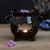 Black Triple Moon Cutout Cauldron Oil Burner Black Triple Moon Cutout Cauldron Oil Burner