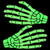 Kreepsville 666 Skeleton Bone Hand Hair Slides: Glow In The Dark Kreepsville 666 Skeleton Bone Hand Hair Slides: Glow In The Dark