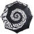Kreepsville 666 Skull Handle Umbrella: Bat Swirl Kreepsville 666 Skull Handle Umbrella: Bat Swirl