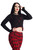 Banned Wilde Crop Jumper: Black / Red - Large to 4XL Banned Wilde Crop Jumper: Black / Red - Large to 4XL
