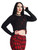 Banned Wilde Crop Jumper: Black / Red - Large to 4XL Banned Wilde Crop Jumper: Black / Red - Large to 4XL