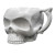 Kreepsville 666 Anatomical Skull Mega Mug: White Kreepsville 666 Anatomical Skull Mega Mug: White