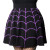 Kreepsville Spiderweb Skater Skirt: Purple - Small and Medium