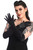 Banned Allegra Black Satin Opera Gloves