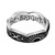 Rogue + Wolf Band Ring in Blackened Steel: Moonrise