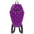 Rock Rebel Mina Quilted Bat Coffin Backpack: Purple