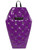 Rock Rebel Mina Quilted Bat Coffin Backpack: Purple
