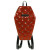 Rock Rebel Mina Quilted Bat Coffin Backpack: Red