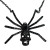 Kreepsville 666 Dia Spider Skull Necklace: Black Kreepsville 666 Dia Spider Skull Necklace: Black