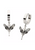 BodyVibe Skull Butterfly Dangle Huggie Earrings (Pair)