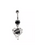 BodyVibe Chained Heart Navel Barbell