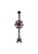 BodyVibe Black Spider and Web Navel Barbell: Red