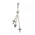 BodyVibe Triple Chain Crosses and Skull Navel Barbell BodyVibe Triple Chain Crosses and Skull Navel Barbell