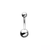 BodyVibe Silver Navel Barbell