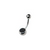 BodyVibe Silver Double Gem Navel Barbell: Black